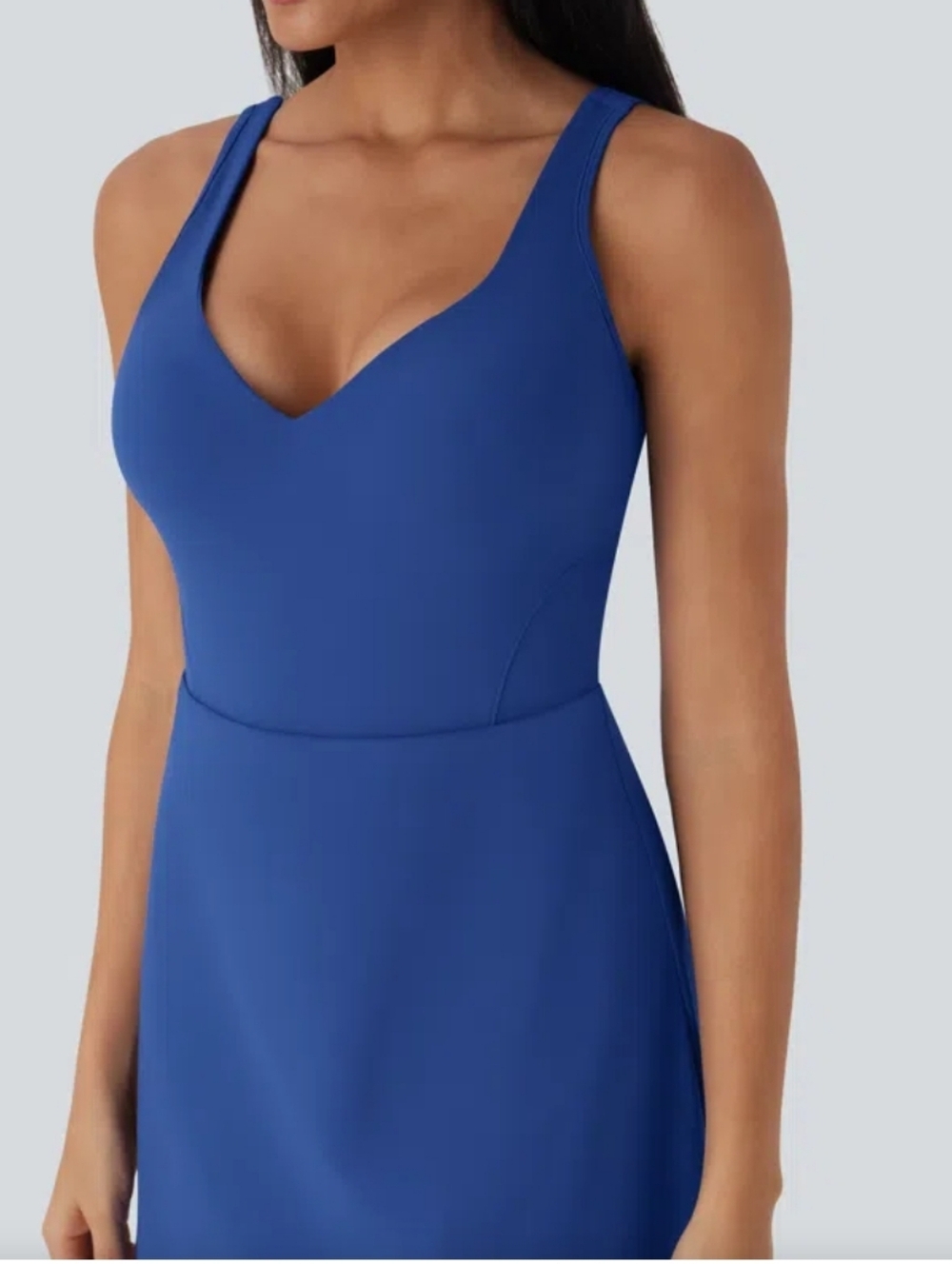 HALARA Blue Molded-Cup D+ Bra Active Dress With Easy Peezy Shorts